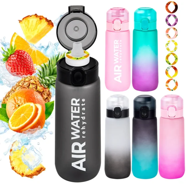 750ml Air Flavored Water Bottle with Flavour Pod Scent Up Water Kettle Air Flavored Drinking Bottle for Outdoor Camping Travel