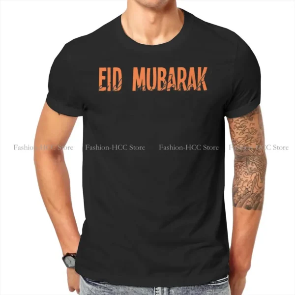 Graphic TShirt Eid Mubarak Arabic Muslim Style Streetwear Casual T Shirt Male Short Sleeve Unique