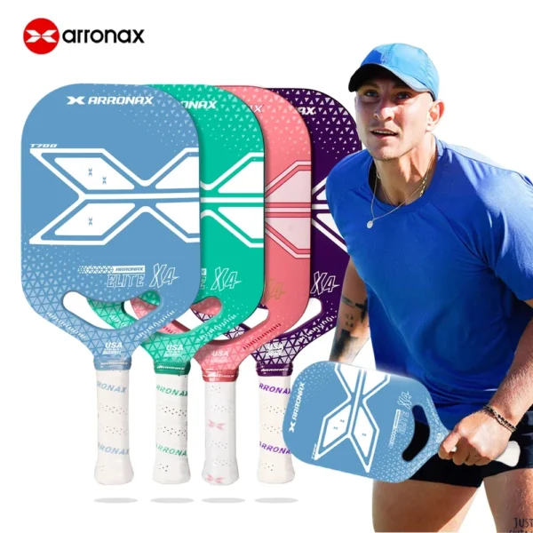 Arronax Thermoformed T700 Carbon Fiber Pickleball Paddle With High Grit &Spin Edgeless Design Unibody Air Dynamic Throat Rackets