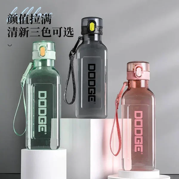 Transparent Milk Bottle 1L Cute Portable Flat Plastic Drink Container Color Markers Air Up Gym Cups Little Items For Women