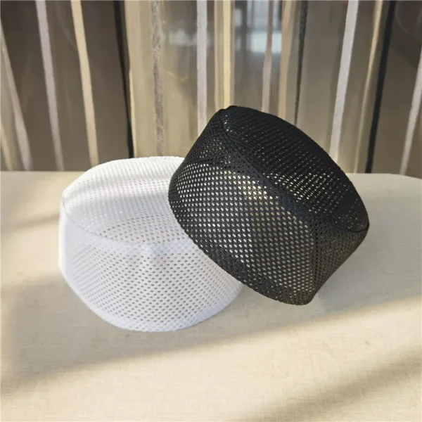 New Muslim Men Prayer HatsSummer mesh breathable worship hat Saudi Arabia Islamic Hat muslim turban Cap Men Headscarf Clothing