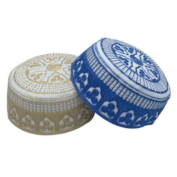 2023 New Muslim Men Prayer Hats Cotton Embroidery Saudi Arabia Islamic Hat Male Kippah Homme Jewish Cap Men Headscarf Clothing