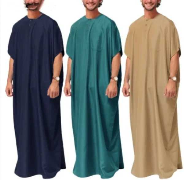 Turkye Muslim Islamic Men Jubba Thobe Dress Abayas Long Robe Saudi Musulman Abaya Moroccan Caftan Islam Clothing Dubai Arab