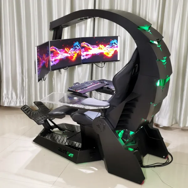 Hot sell heat massage zero gravity recline CLUVENS UNICORN With RGB LED J20 Veryon PC Chair cockpit as predator thronos INGREM