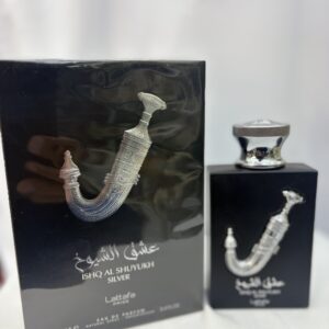 Ishq-Al-Shuyukh Silver from Lattafa elegant luxury perfume attar Muslim fragrance