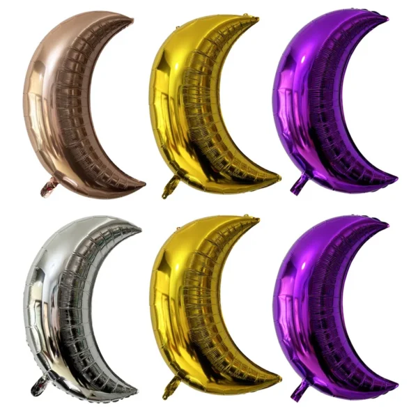 1Pcs 28inch Ramadan Moon Foil Balloon Eid Mubarak 2025 Islamic Muslim Festival Party Ramadan Kareem Eid Al Fitr Home Supplies