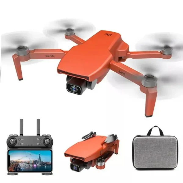 ZLL SG108 Pro Drone 4K Hd 5G Wifi Gps Dron Rc Quadcopter 2-Axis Gimbal Camera Foldable Black Orange Drones SG108 Pro