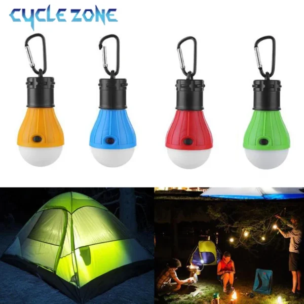 Portable Camping Light Mini LED Bulb Emergency Lamp 3 Lighting Modes Outdoor Night Work Lights Tent Hanging Lamp with Hooks