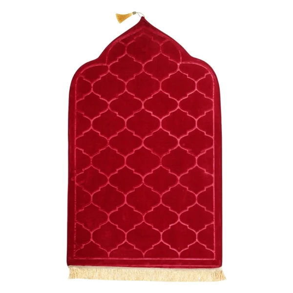 Travel Prayer Rug Portable Non-slip Embossing Floor Carpets Soft Worship Kneel for Muslim Ramadan Prayer Mat Flannel Carpet