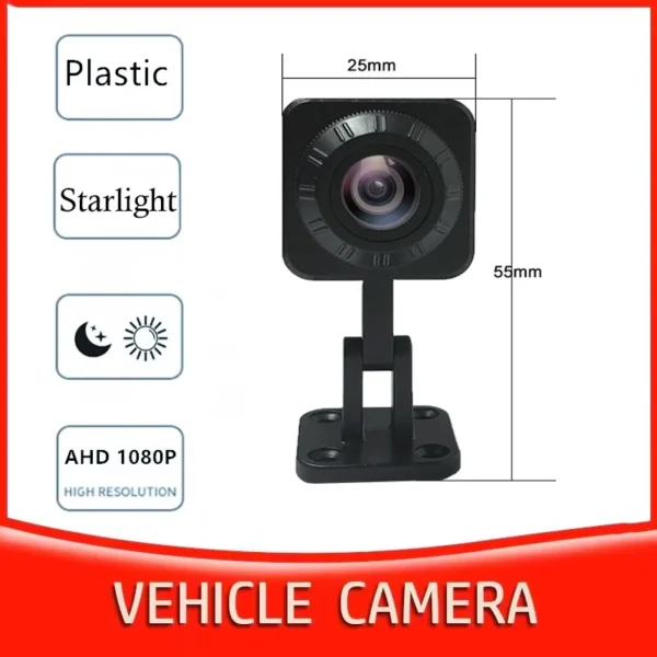 High resolution 1080P wide angle starlight night vision waterproof car front camera