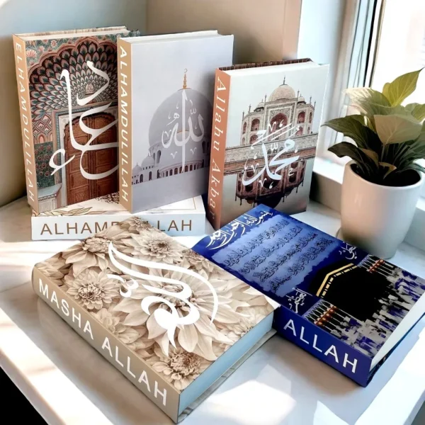 Kaaba Mosque Arch Moroccan Fake Books For Decoration Islamic Decorative Books Quran Coffee Table Living Room Ramadan Decor 2025